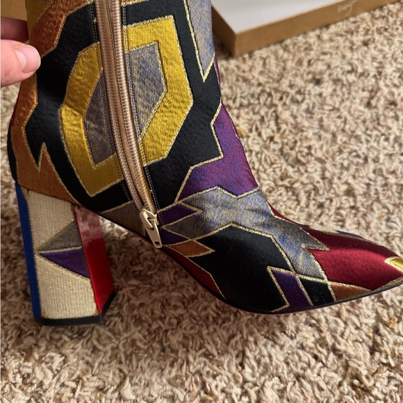 Christian Louboutin Hilconico 85 Tissu Geometrique/Nap Silk 42 - Picture 7 of 10